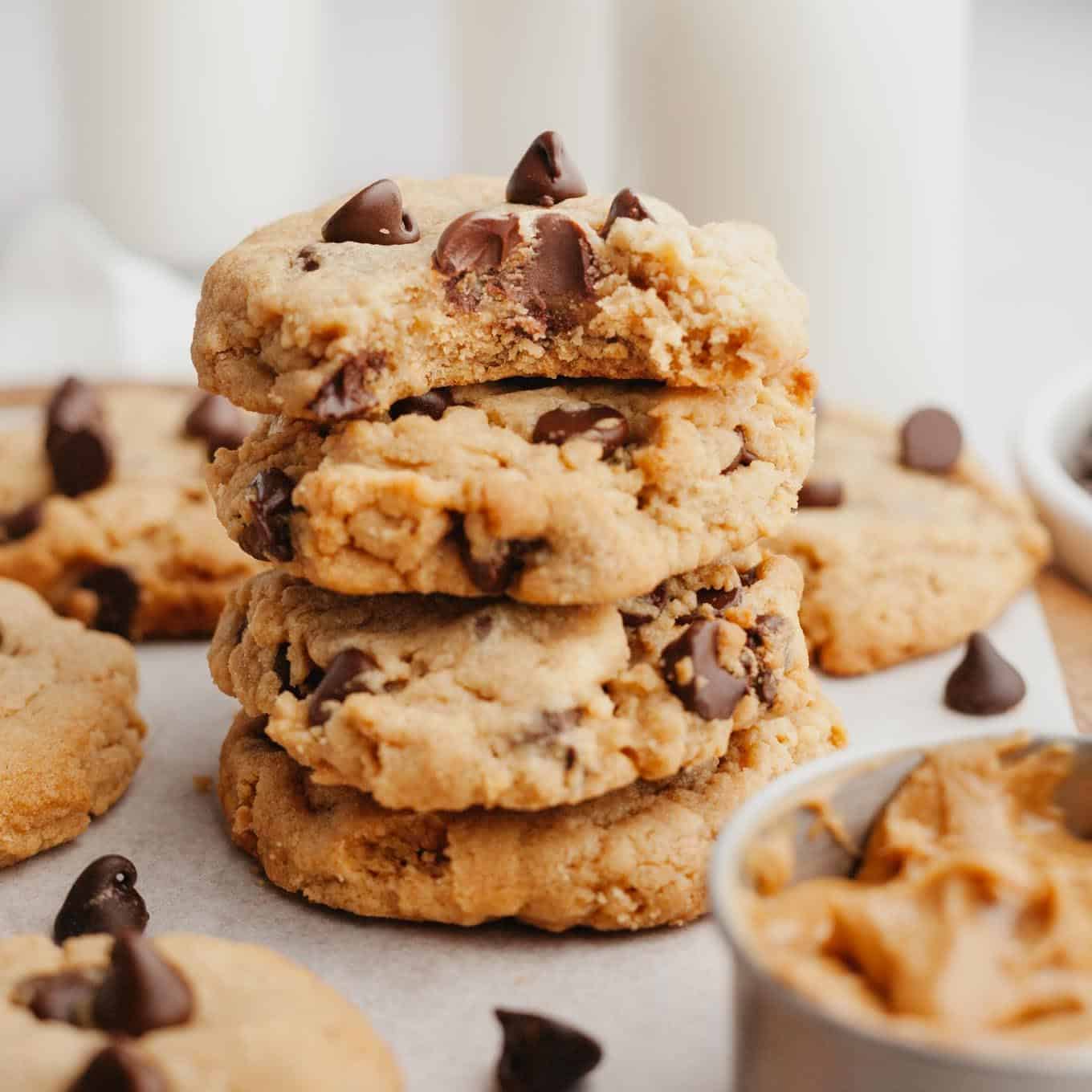 No-Chill Peanut Butter Chocolate Chip Cookies in 11 Minutes